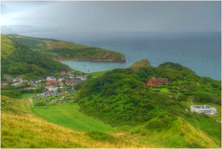 Little town of Dorset England on the seashore