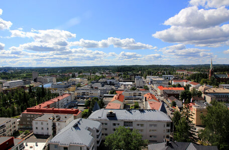 Town View under the sky in Mikkeli, Finland photo
