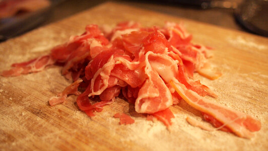 Bacon on Cutting Board photo