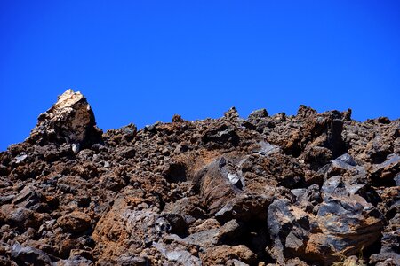 Boulders distinctive lunar landscape photo