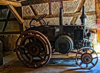 Antique old tractor oldtimer