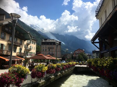 resort travel town in Chamonix du Mont Blanc photo