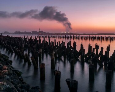 Dawn dock dusk photo