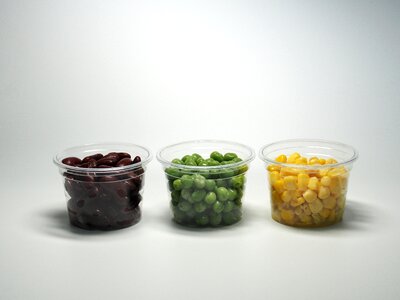 Red bean peas plastic photo