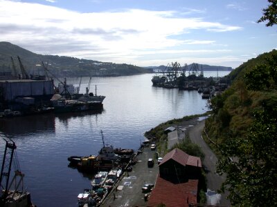 A harbor scene at Vladivostok Russia photo