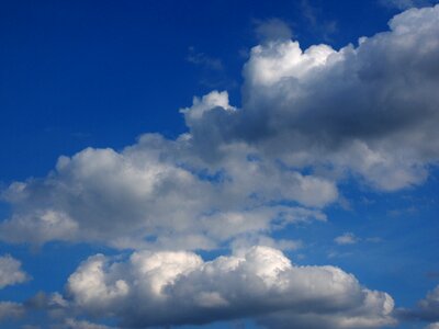 Clouds form white cumulus clouds photo