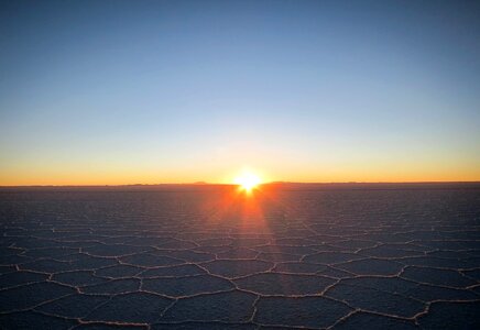 Salt structure sunset photo