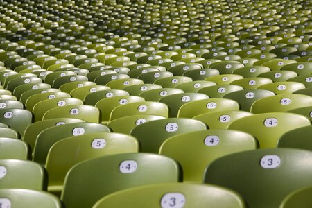 Seats of the Munich Olympic Stadium photo
