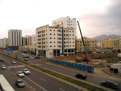 Building construction going on at Fujairah in the United Arab Emirates