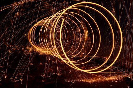 Spiral art sparks