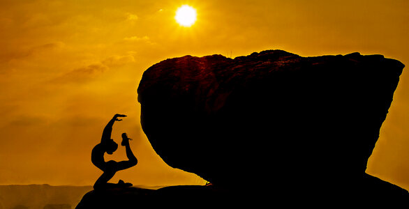 Yoga Meditation Rock photo