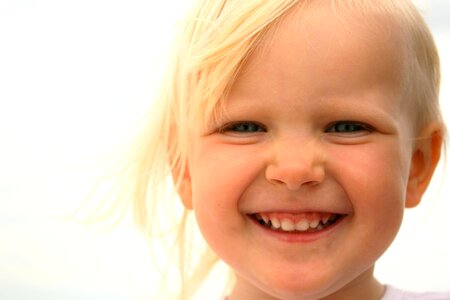 Attractive blond child photo