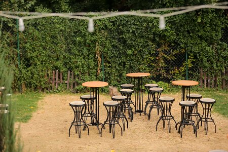 Cast Iron chairs tables photo