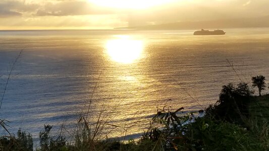 Cruise Ship seascape sunrise