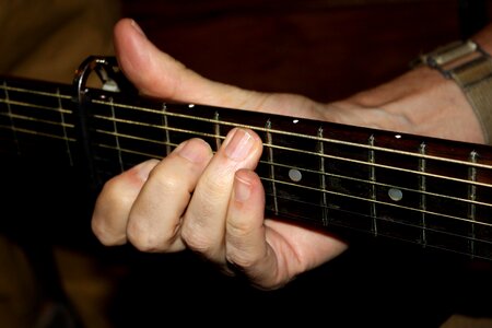 Guitar hand player photo