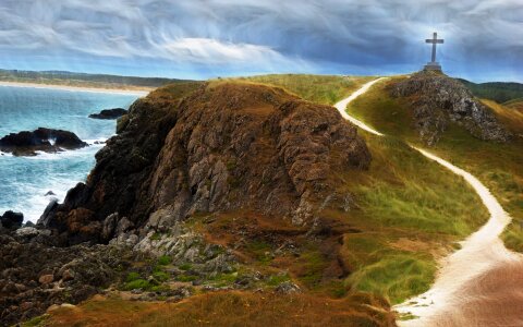 Cross cliff sky