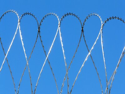 Risk fence blue