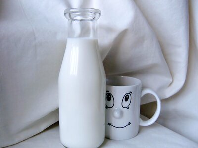 Drink calcium glass of milk photo