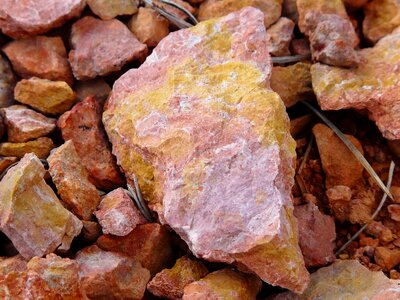 Rocks red sand stone photo