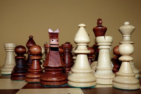 Chess board black and white play
