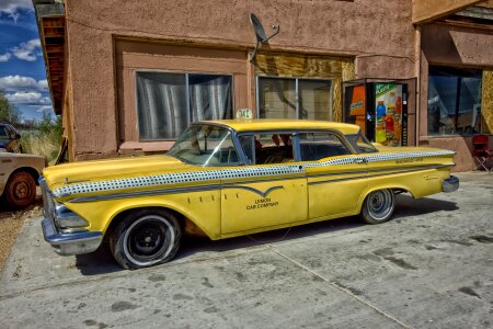 Car yellow taxi photo