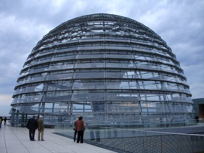 Glass building glass dome