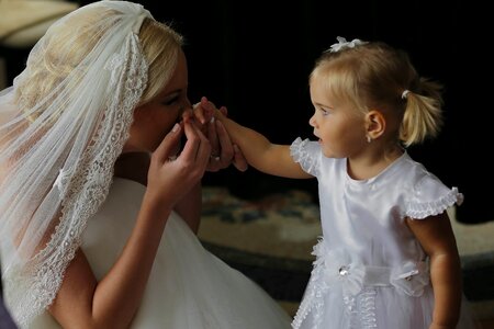 Blonde Hair bride pretty girl