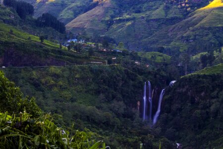 Landscape water fallling photo