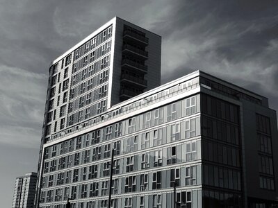 Black And White building design photo