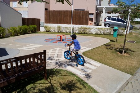 Street playground bike path