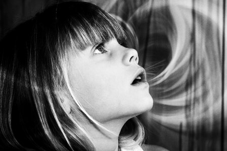 Portrait view amazed