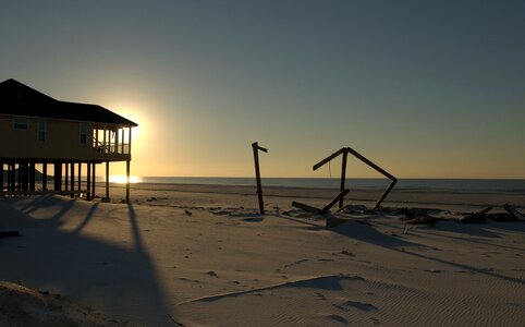 Hurricane damage sea