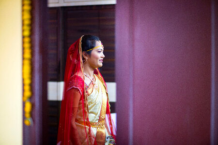 Indian Women in traditional Dress in Hyderabad, India photo