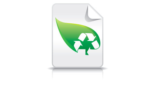 Recycling symbol for paper recycling photo