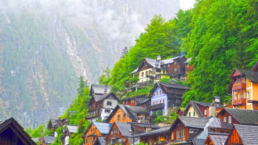 Hallstatt spring after the rain photo