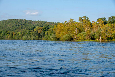 Group fly fishing from drift boat on White River-1 photo