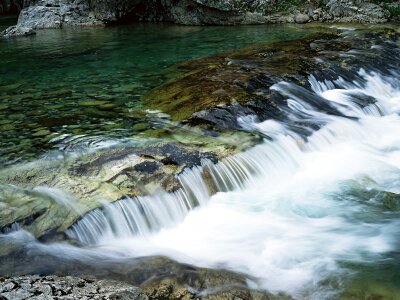 water texture river. Little waterfalls photo