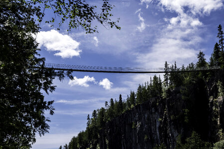 Suspension Bridge across the Canyon at Eagle Canyon, Ontario photo