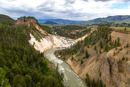 Views of Yellowstone River from Calcite Springs Overlook photo