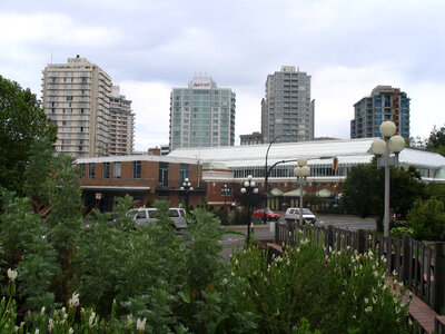 Victoria's skyline in May 2006 from Thunderbird Park in British Columbia, Canada photo