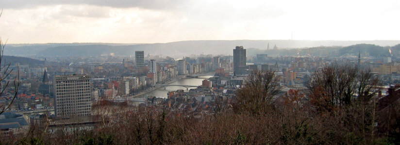 Cityscape view of Liege, Belgium