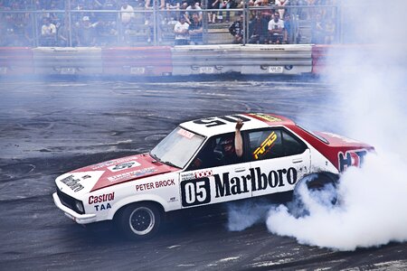 Smoke race race car