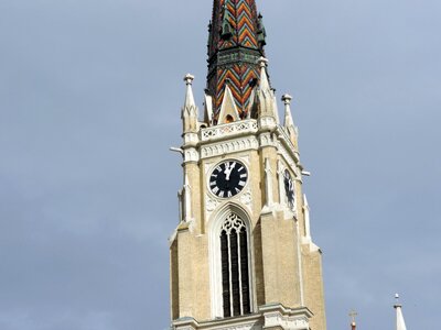 Catholic church tower Serbia photo