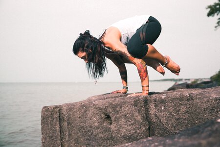 Athletic Woman Yoga Pose