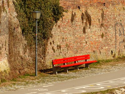 Bench break sunny photo