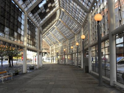 exterior of modern Shopping centers photo