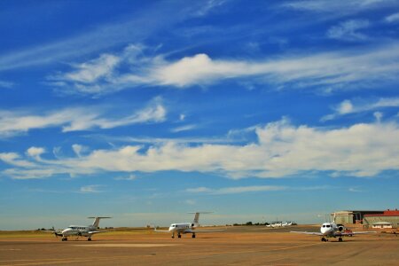 white private jets on the platform airport photo