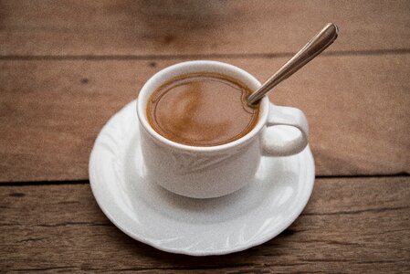 Teaspoon filter coffee milk photo