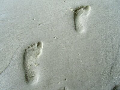 Tracks in the sand sand traces photo