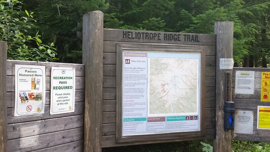 Heliotrope Ridge Trail Sign photo